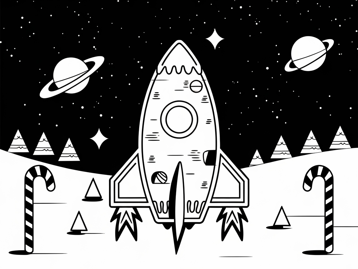 Blast Off with This Outer Space Adventure Page