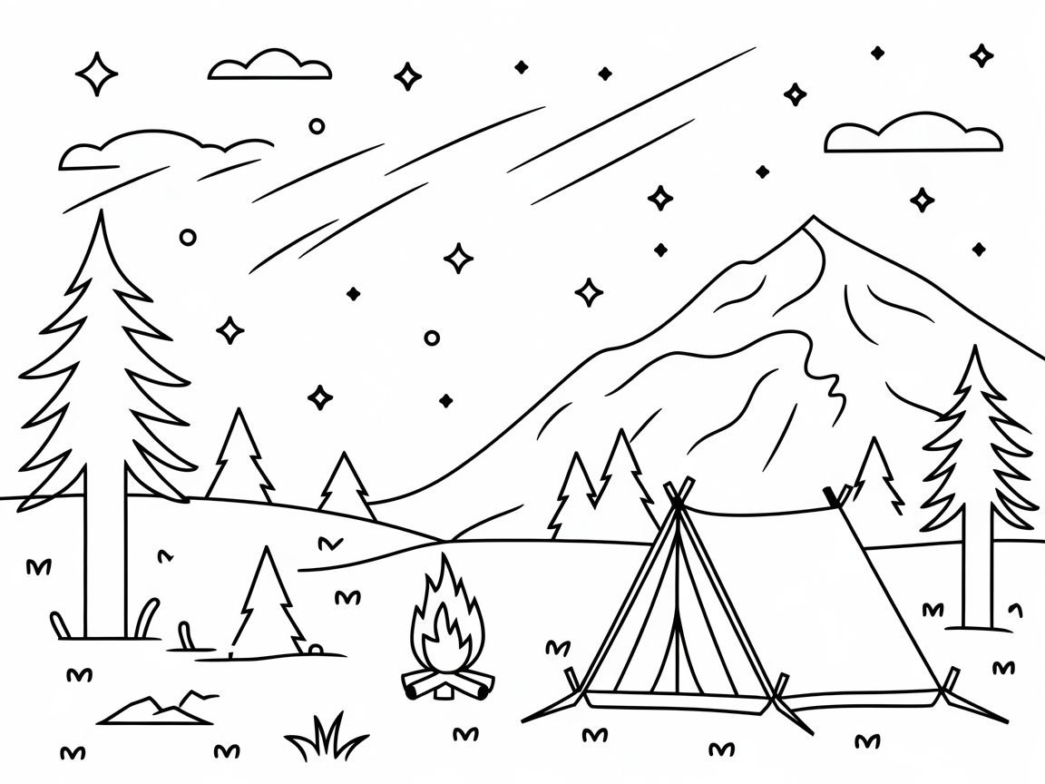 Camp Under the Stars With This Outdoor Scene