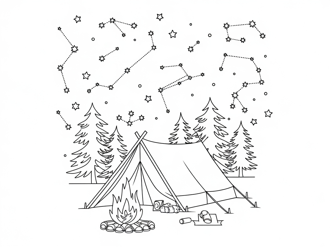 Starlit Camping Adventure Under the Constellations