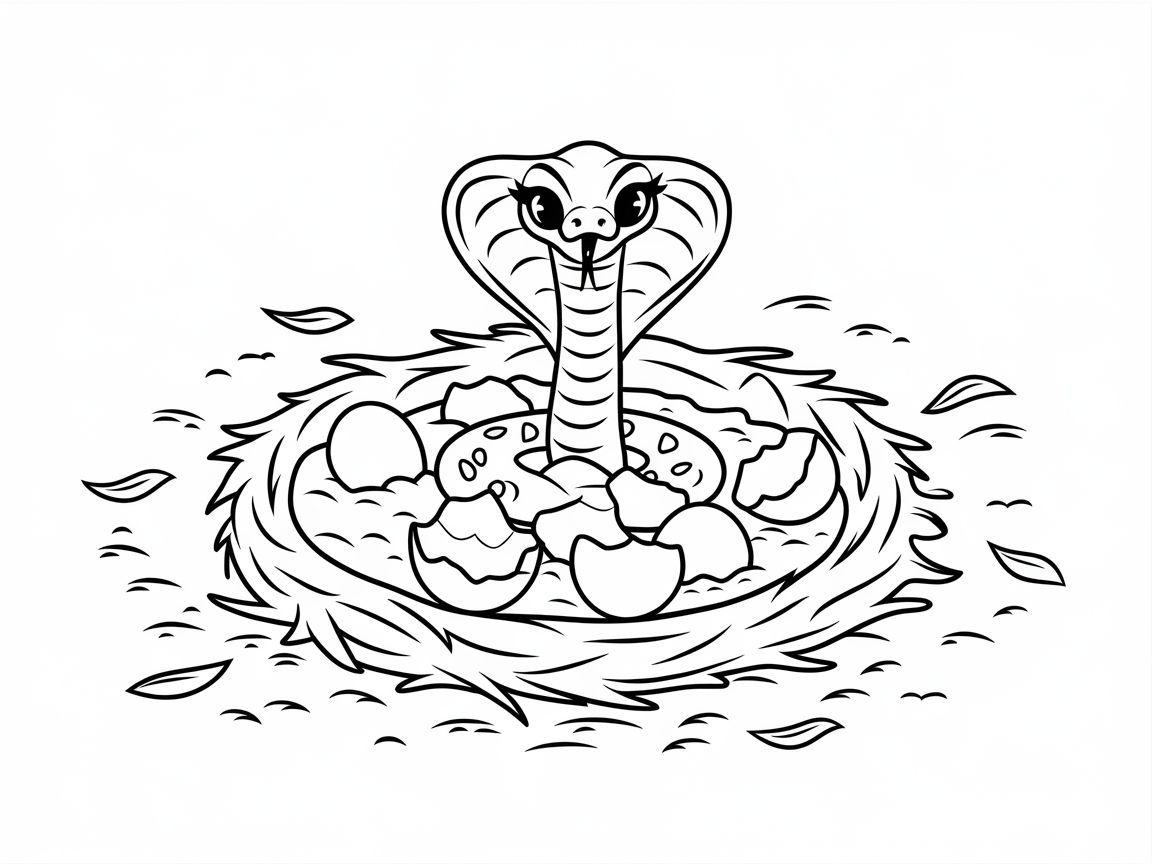Nurture Creativity with This Cozy Cobra Hatchling Scene