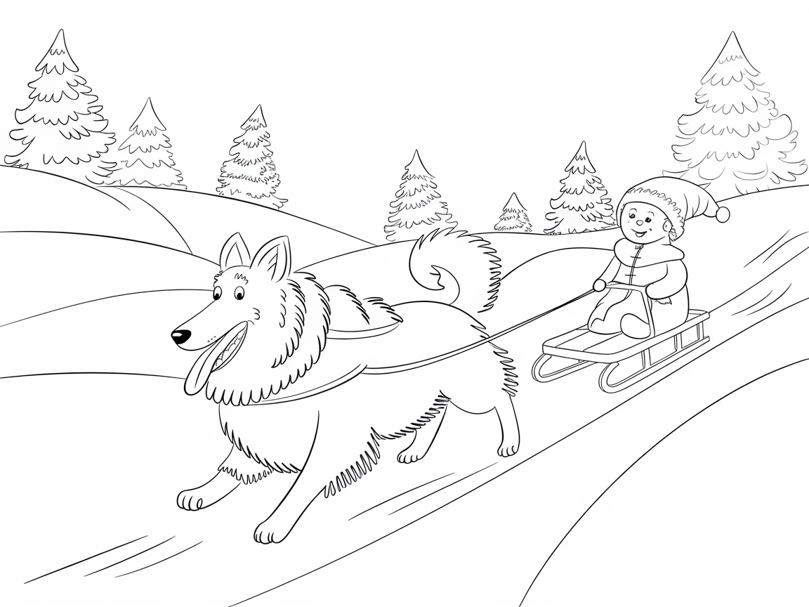 Winter Wonderland with This Collie Sled Ride