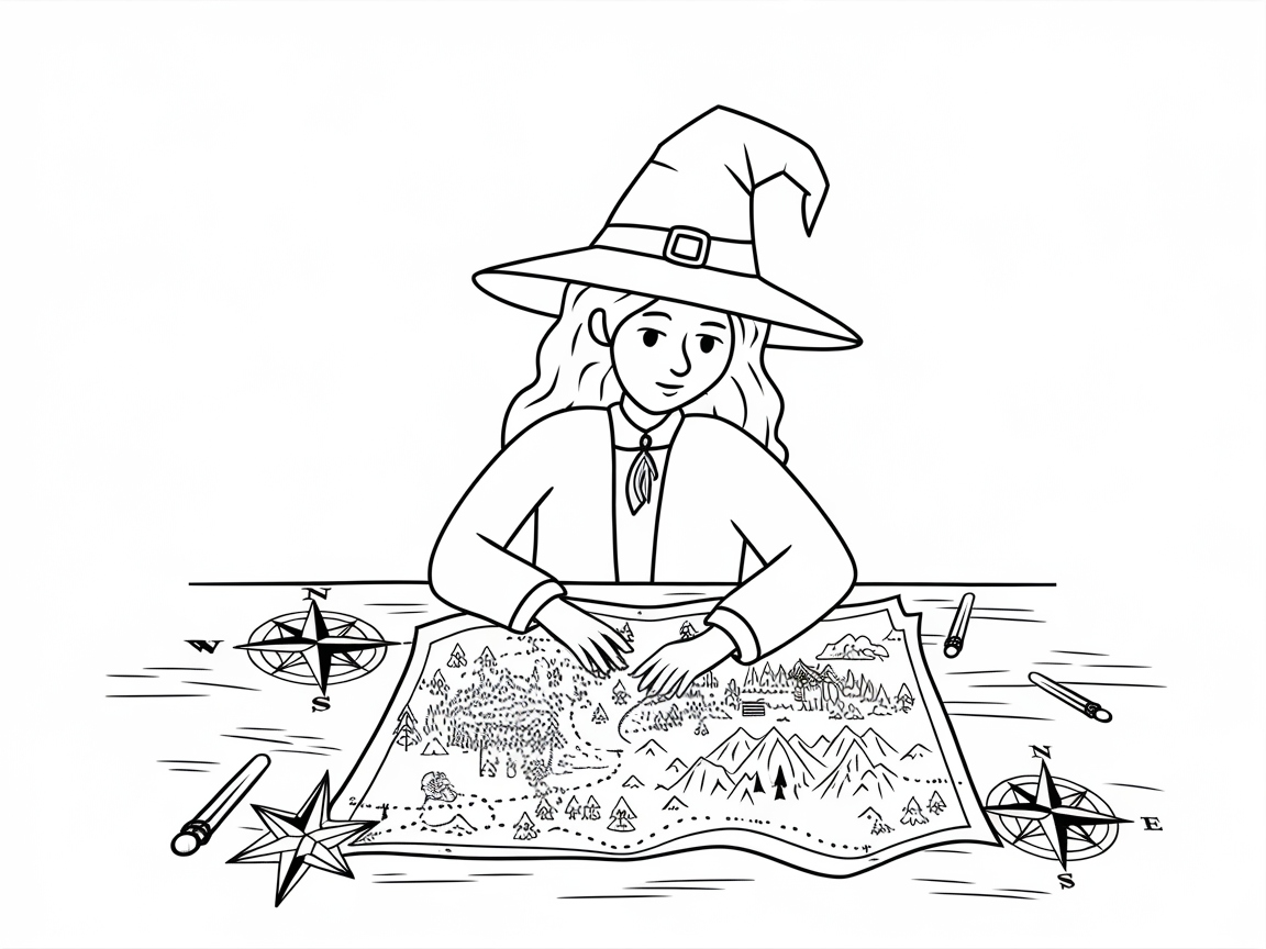 Adventurous Witch Charting New Lands