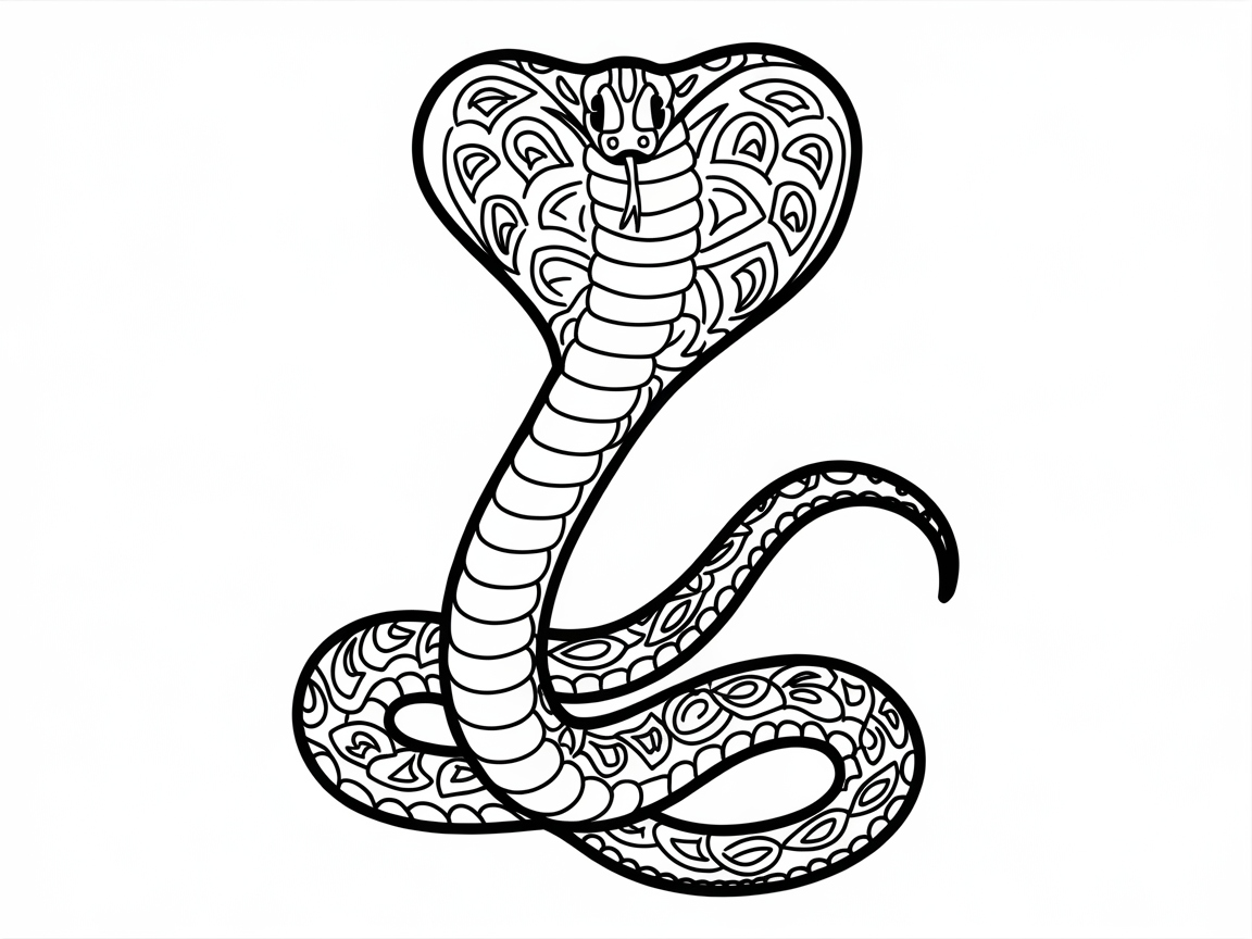 Unleash Your Creativity with This Intricate Cobra Design