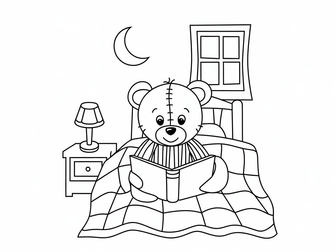 Snuggle Up with This Bedtime Teddy Bear Scene