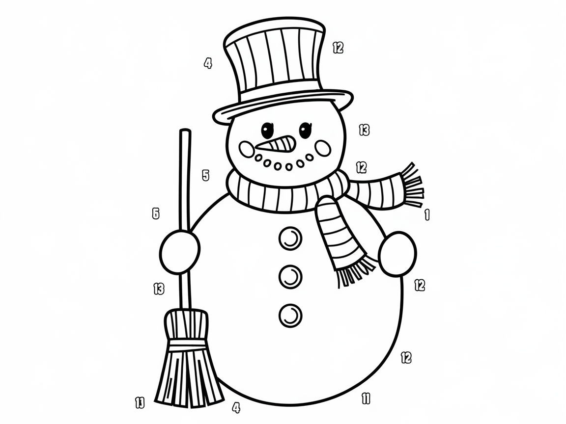 Bring Frosty to Life with This Numbered Snowman