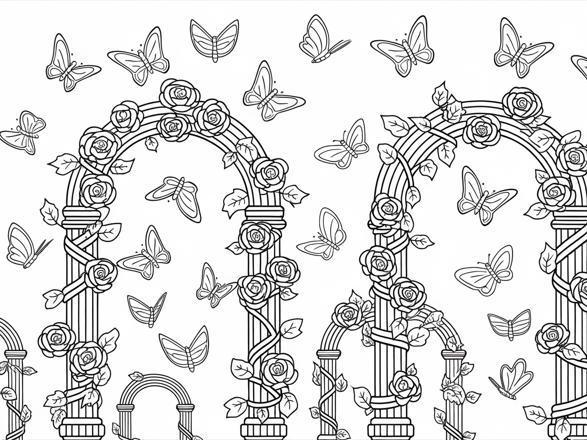 Stroll Through a Butterfly Garden Arbor