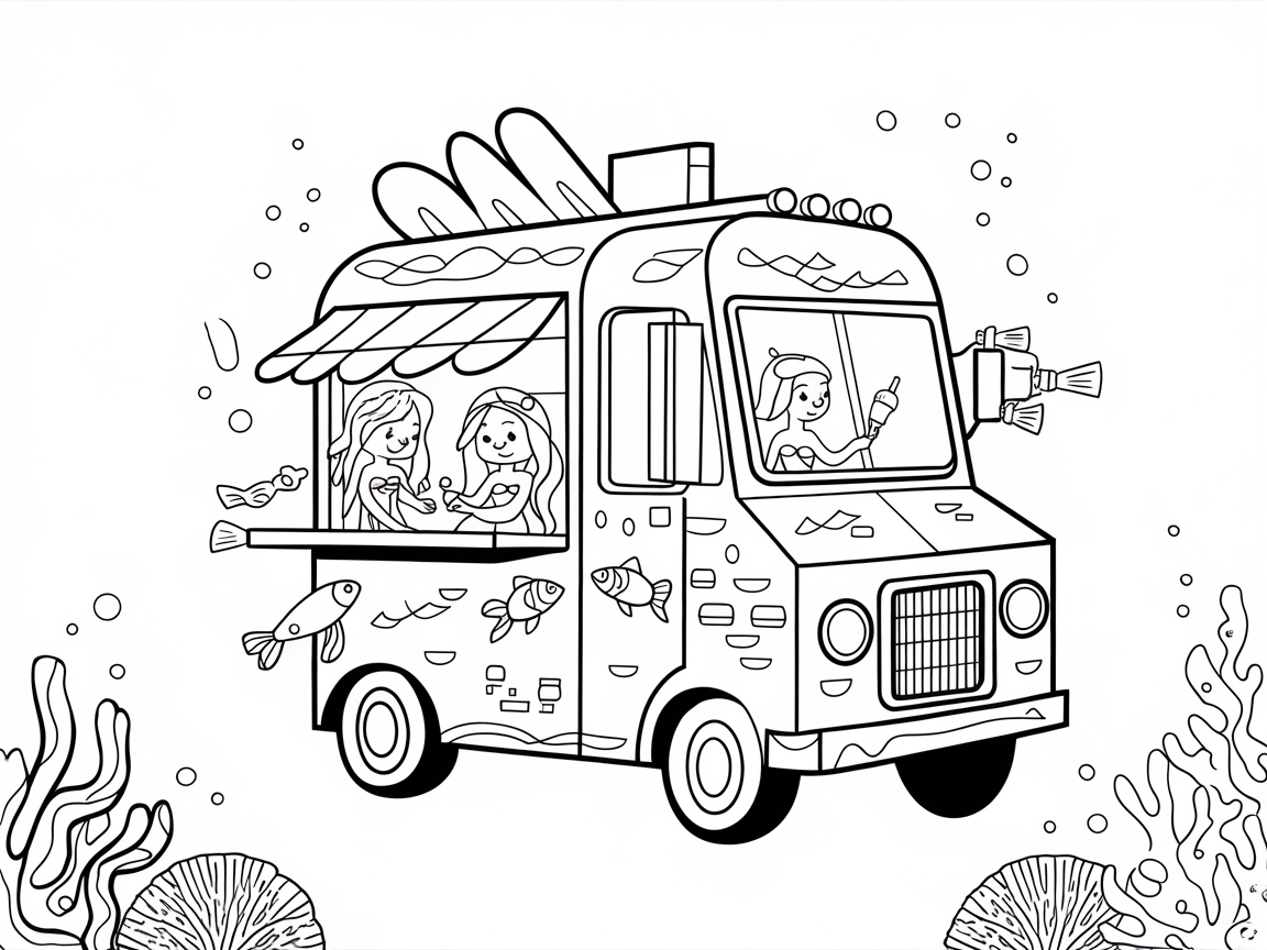 Dive into Underwater Fun with This Mermaid Ice Cream Truck